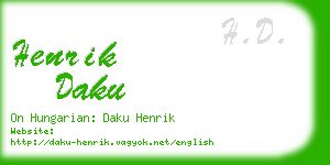 henrik daku business card